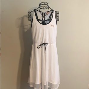 Hunter-Target Racerback netted midi dress